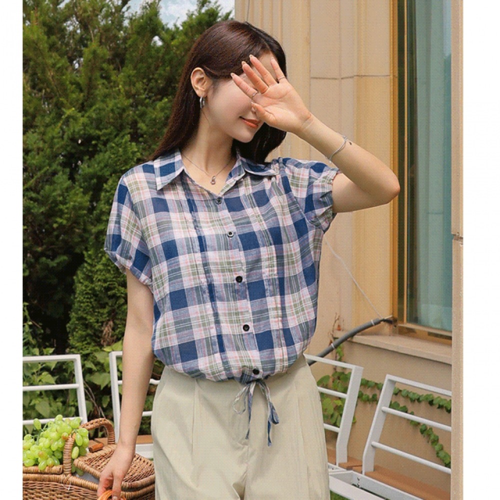 Click & Funny ウィンティチェックストリングシャツ 5,151円