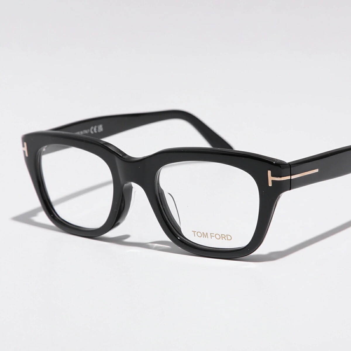 TOM FORD トムフォード メガネ シングルマン TF5178-F FT5178-F レディース ウェリントン型 セルフレーム フルリム ロゴ 眼鏡 アイウェア 001