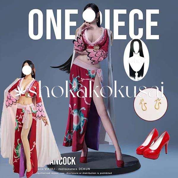 【品質良い 大好評中】ONE PIECE ワンピース ボア・ハンコック 海賊女帝 ボアハンコック 姫 コスプレ衣装 ウィッグ 靴 コスチューム ハロウィンイベント 仮装