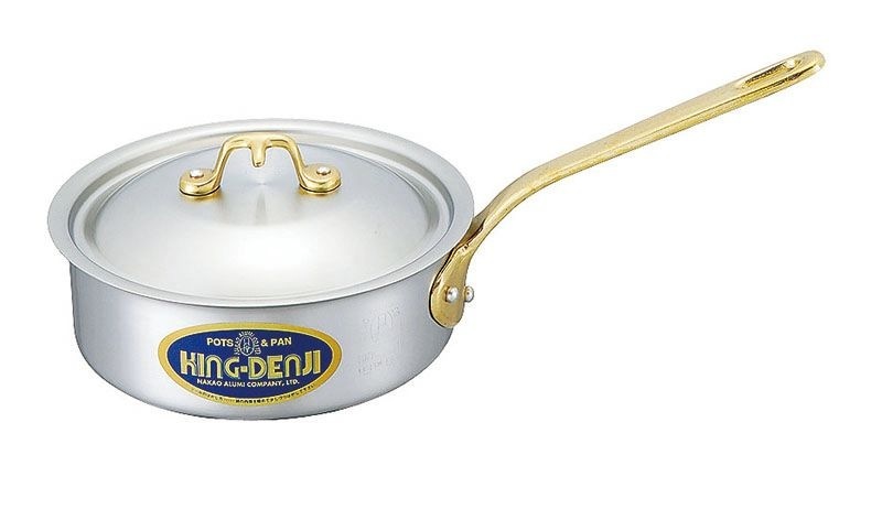 中尾アルミ製作所 キングデンジ 浅型片手鍋 18cm（1.6L）