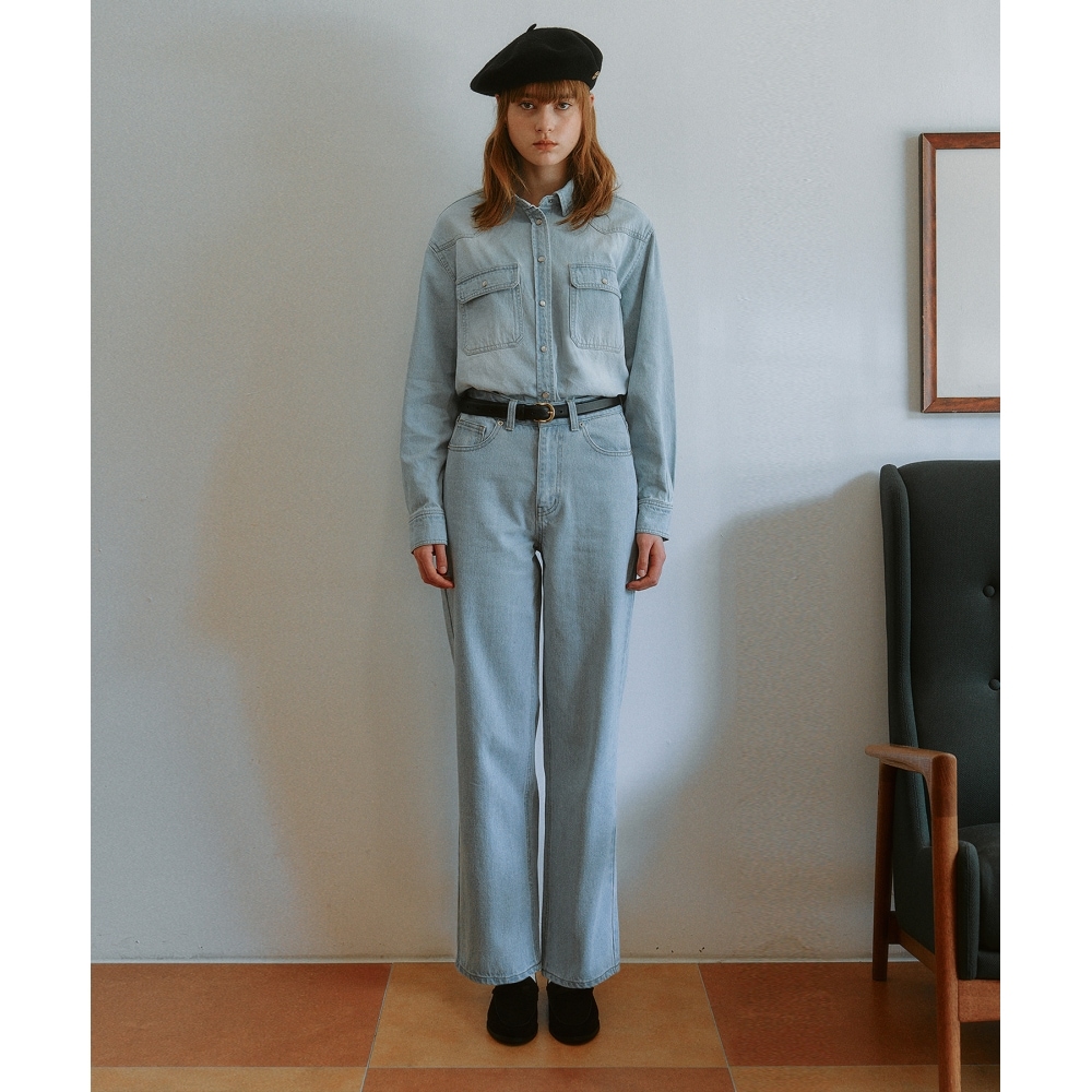 ROLAROLA ベーシックテーパードフィットデニム ライトブルー 10,804円