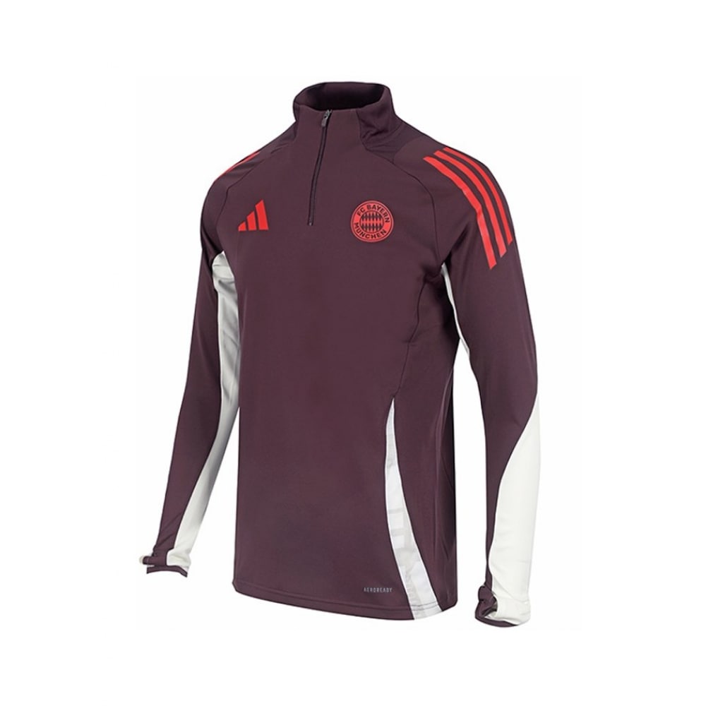 アディダスセミジップアップ長袖Tシャツバイエルンミュンヘントレーニングトップ
