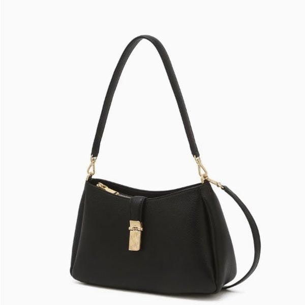 ブラック牛革チェック柄ポイントショルダーバッグDCBA5F161BK_s