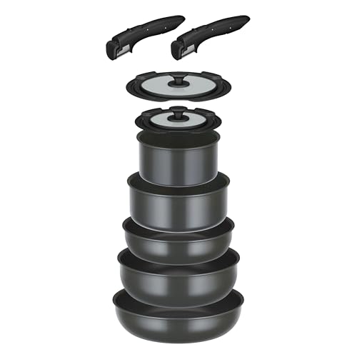 サーモス デュラブルシリーズ 取っ手のとれるフライパン9点セットDA IH対応 グレー KSD-9A GY