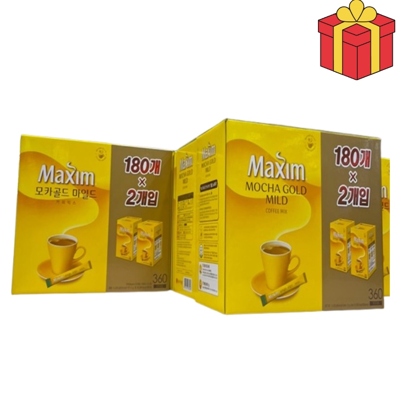 [韓国人気コーヒー] 1+1イベント 180T 1個+180T 1個 総容量 360個 モカゴールド マイルド / コーヒーミックス 韓国食品 大容量 スティック型 携帯用
