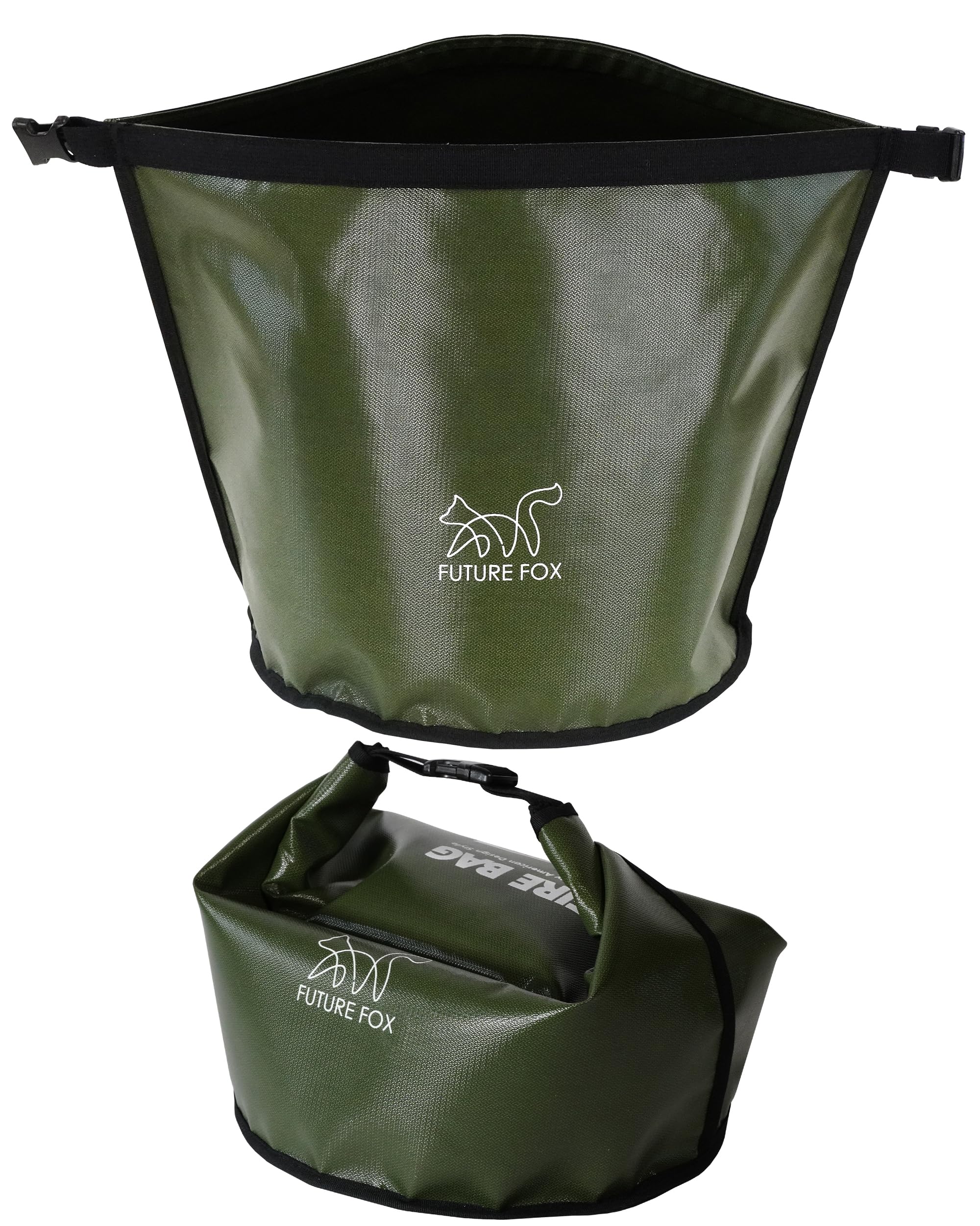 火消し袋 アッシュバッグ 大容量 燃えカス収納袋 自立式 炭処理 炭入れ コンパクト アッシュキャリー