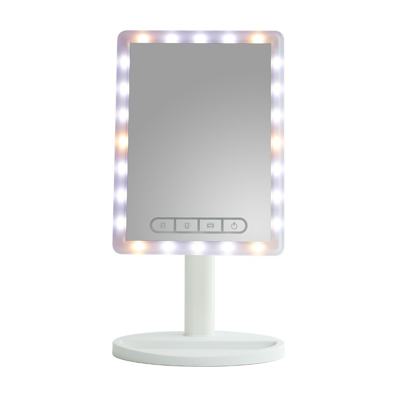 （源流大工場製造）360度回転高さ調節可能な化粧鏡高精細デスクトップ冷暖無極調光ledミラ