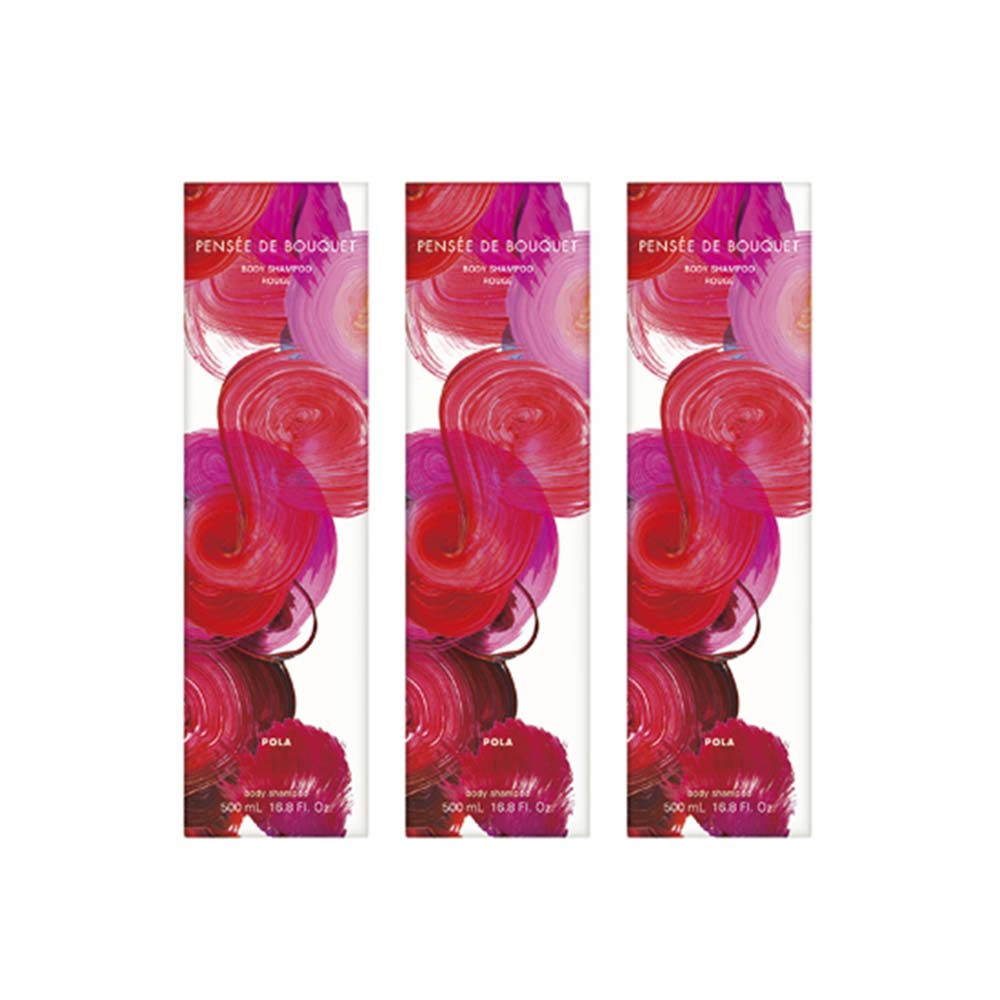 【お得3本セット！】パンセ ド ブーケ ボディシャンプー ルージュ 500mL x3 ボディシャンプー