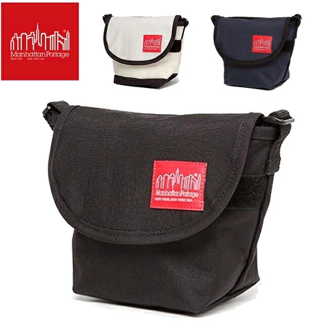 マンハッタンポーテージ Manhattan Portage メンズ レディース バッグ MP7604 ミニナイロンメッセンジャーバッグ ショルダー 斜め掛け ナイロン メッセンジャー 黒 紺 アイボリ