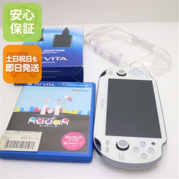 超美品 PCH-1100 PS VITA ホワイト game SONY PlayStation 3G/Wi-Fi 127