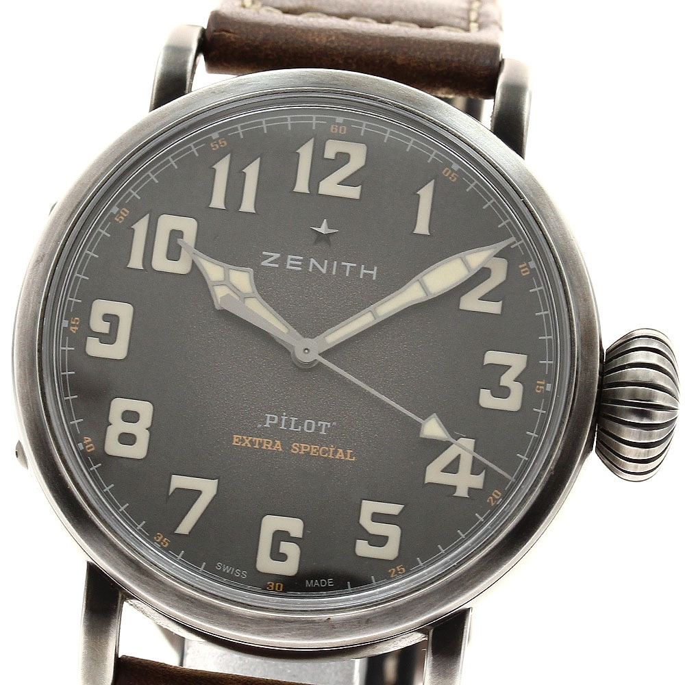 ゼニス ZENITH 11.2430.679 パイロット タイプ20 エクストラスペシャル 自動巻き メンズ 保証書付き_898837【中古】