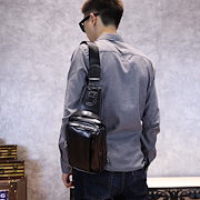 Qoo10 ボディバッグ 革 メンズ 旅行 軽量 斜 メンズバッグ シューズ 小物