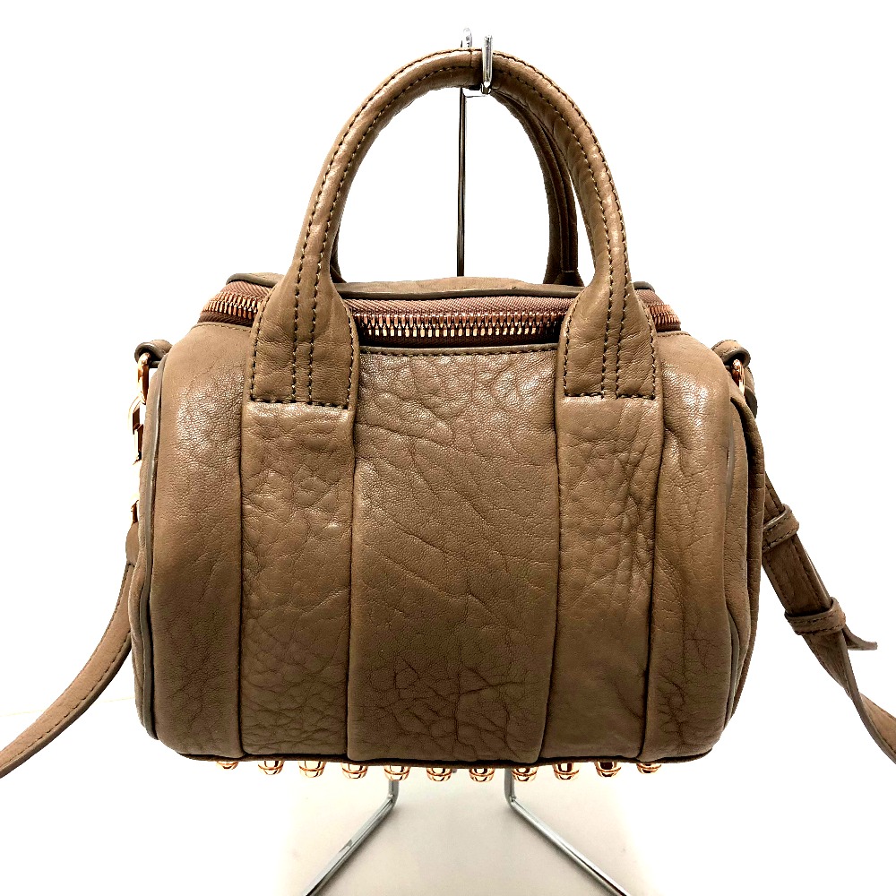 Alexander Wang アレキサンダーワン ハンドバッグ ミニロッキー ポシェット カバン 2WAY ショルダーバッグ レザー ピンクベージュ系