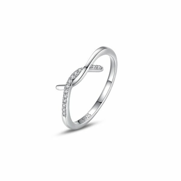 指輪 リング レディース S925 キュービックジルコニア シンプル ツイスト 大人 上品 華やか 送料無料！