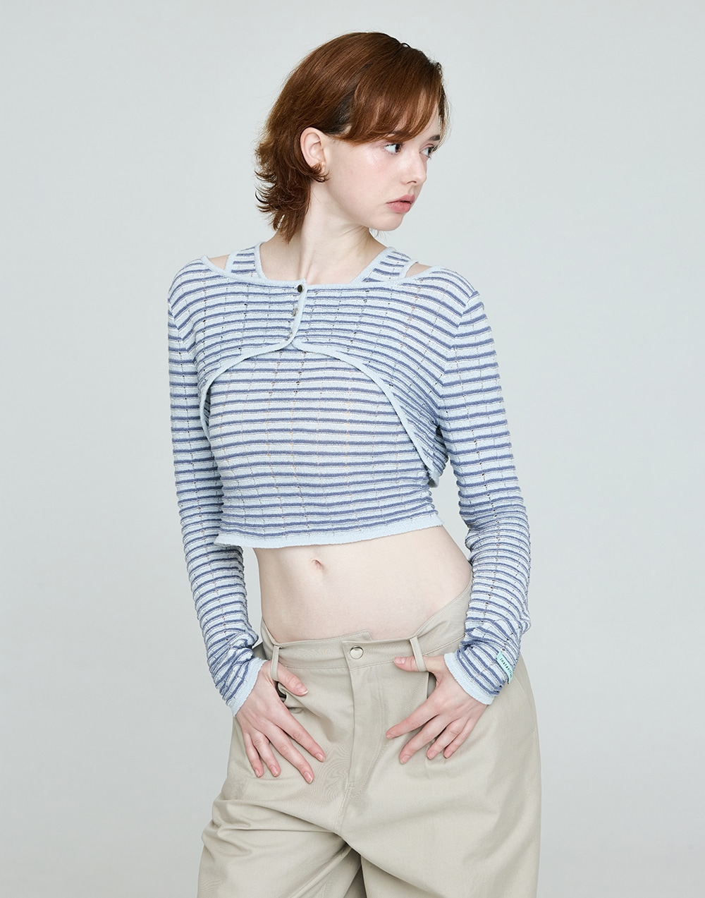 SUMMER BOLERO CARDIGAN SET - LIGHT BLUE 18,998円