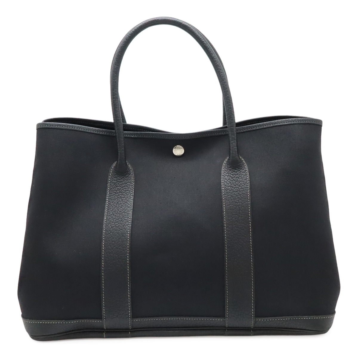 ガーデンパーティPM トートバッグ ハンドバッグ トワルオフィシエ キャンバス レザー ブラック 黒 シルバー金具 I刻