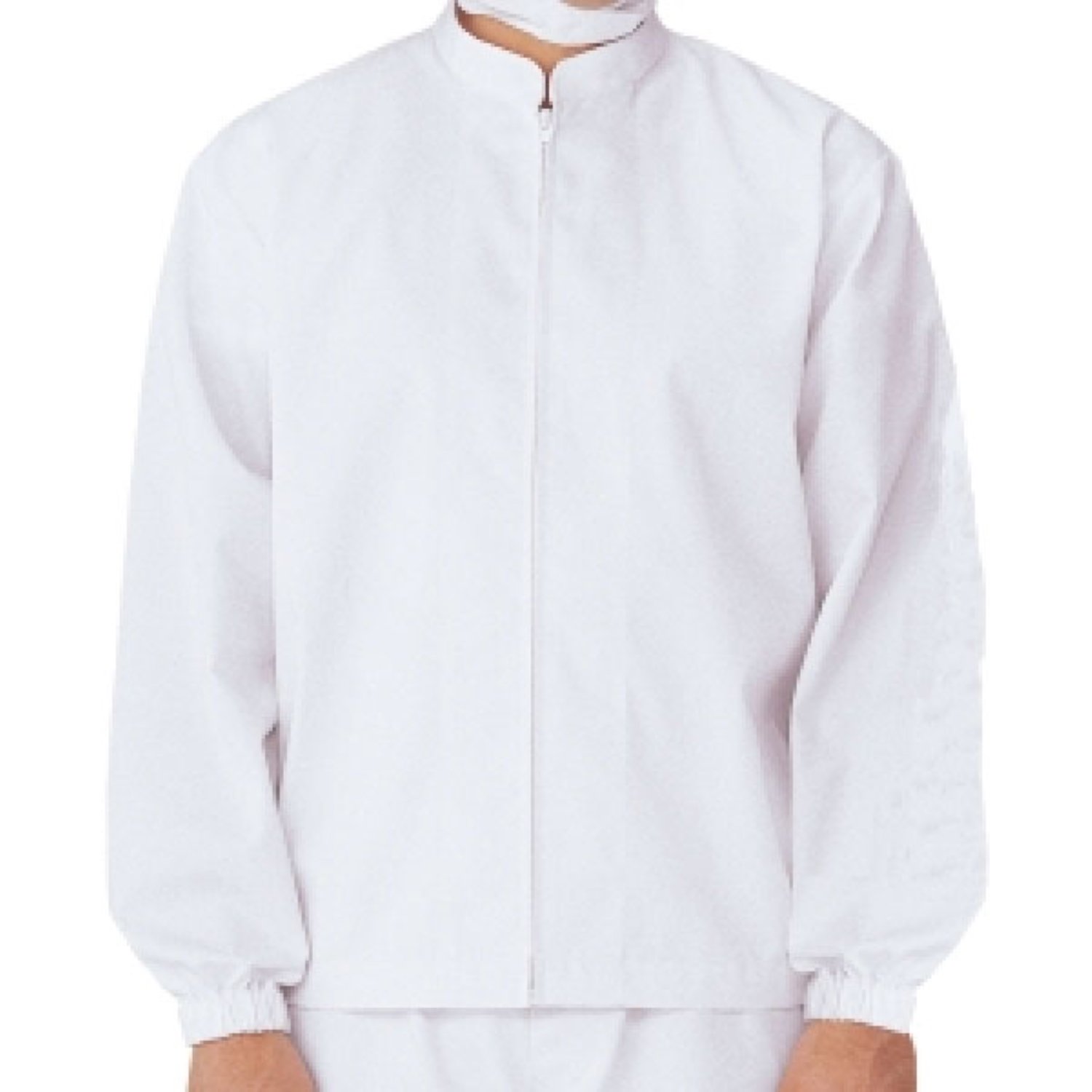 【全国送料無料】 ミドリ安全(Midori Anzen) 食品業界向け 男女共用 長袖 ブルゾン MHS25上 ホワイト M