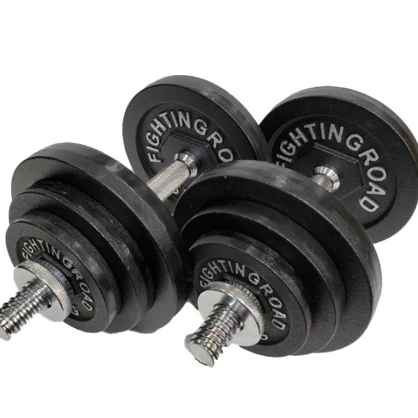 FIGHTING ROAD 841FR20CM5631 高品質マットタイプダンベルセットブラックタイプ30kg メーカー直送 20,350円
