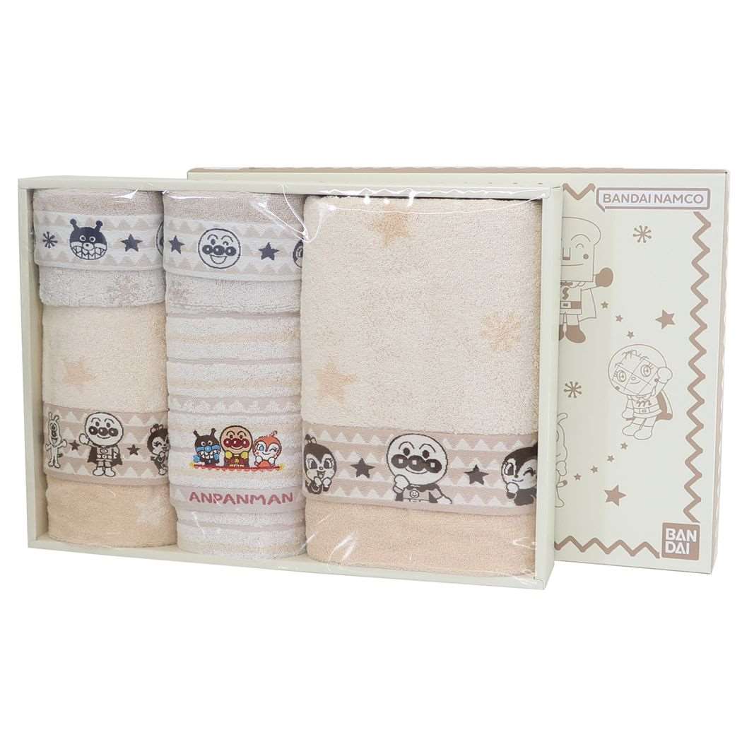 アンパンマン タオルギフトセット バスタオル＆フェイスタオル2枚＆ウォッシュタオル2枚