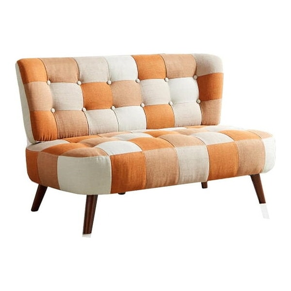 アーバン通商 パッチワークソファ 2人掛け SM-2121-2P-オレンジ メーカー直送