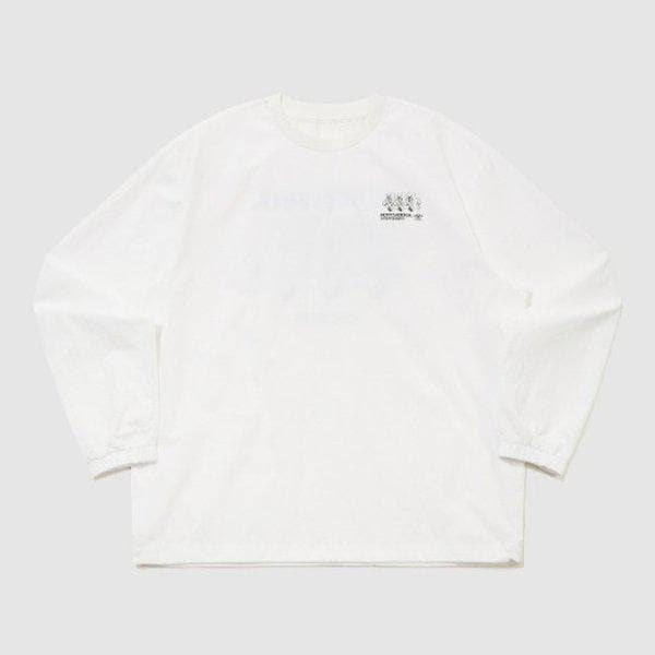 長袖Tシャツ VQA UR121CWT35-WHT ポップラッシュ ダービー犬 グラフィック長袖ピステ / WHITE