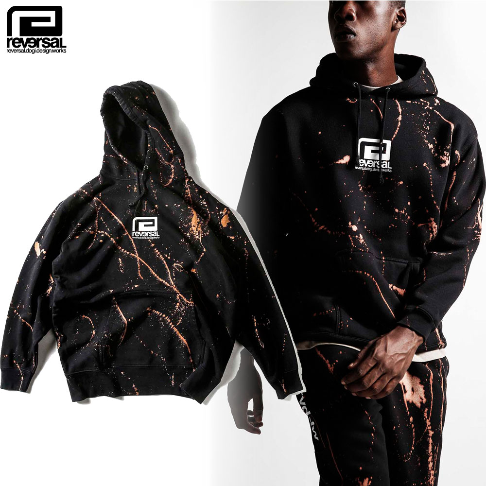 【reversal/リバーサル】プルオーバーパーカー ブリーチ加工/BLEACH BIG MARK HOODIE rv22aw208ストリート スケーター メンズファッション