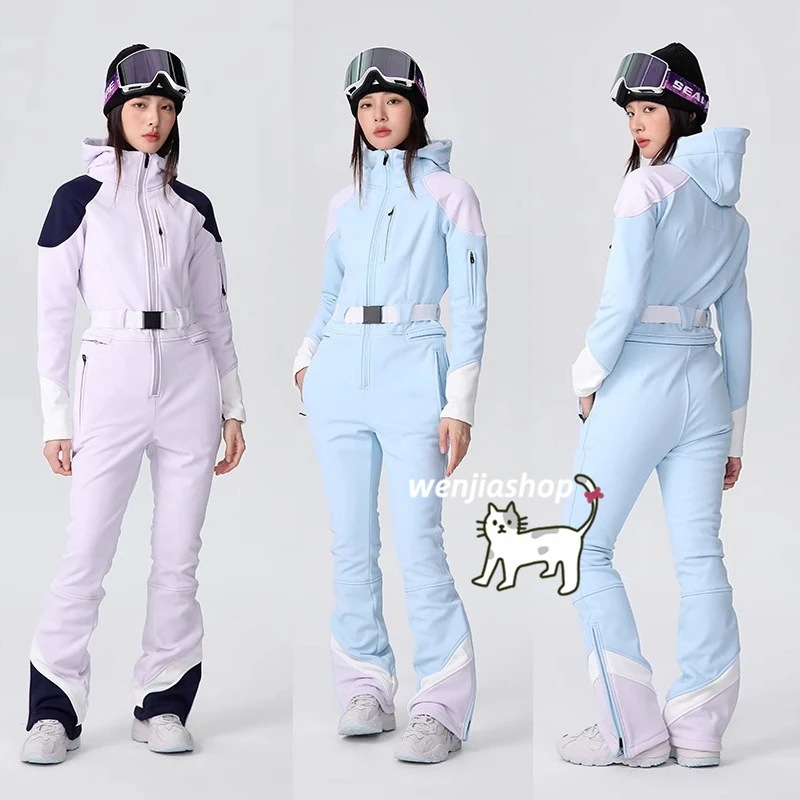 スノーボードウェア 2024 2025 上下セット メンズ レディース パンツ ズボン つなぎ オーバーオール ブルー 紫 セットアップ 韓国風 防水スノボー スノー スキーウェア スノボウェア