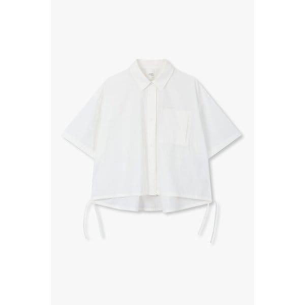 [再注文] 裾ストリング丈アンバランスシャツ9105221179202