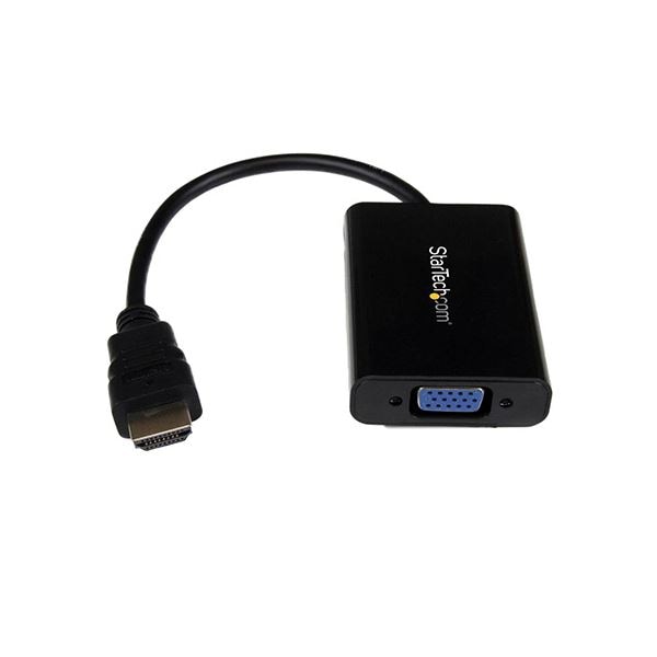 (まとめ）StarTechHDMI-VGA変換アダプタコンバータ オーディオ対応 HDMI-アナログRGB変換コネクタ 19201080 HD2VGAA21個(3セット)