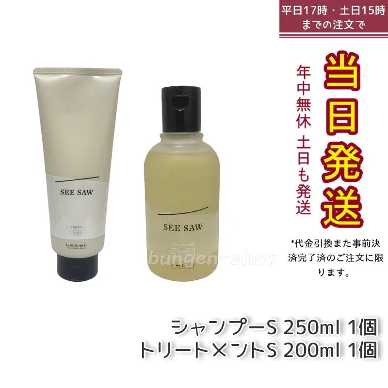 シーソー ヘア＆スキャルプシャンプーS 250mL & トリートメントS 200mL スムース セット サロン 美容室専売品