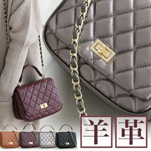ショルダーバッグ レディース ミニバッグ キルティング チェーンバッグ　本革 チェーンバッグ 羊革 ショルダーバッグ レディース キルティング チェーン 本革バッグ 斜めがけ 鞄 肩掛け 卒業式 入学