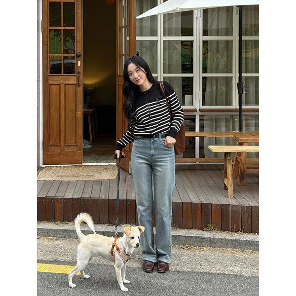 スティーブ Rネック カーディガン (WHCKF4912F)