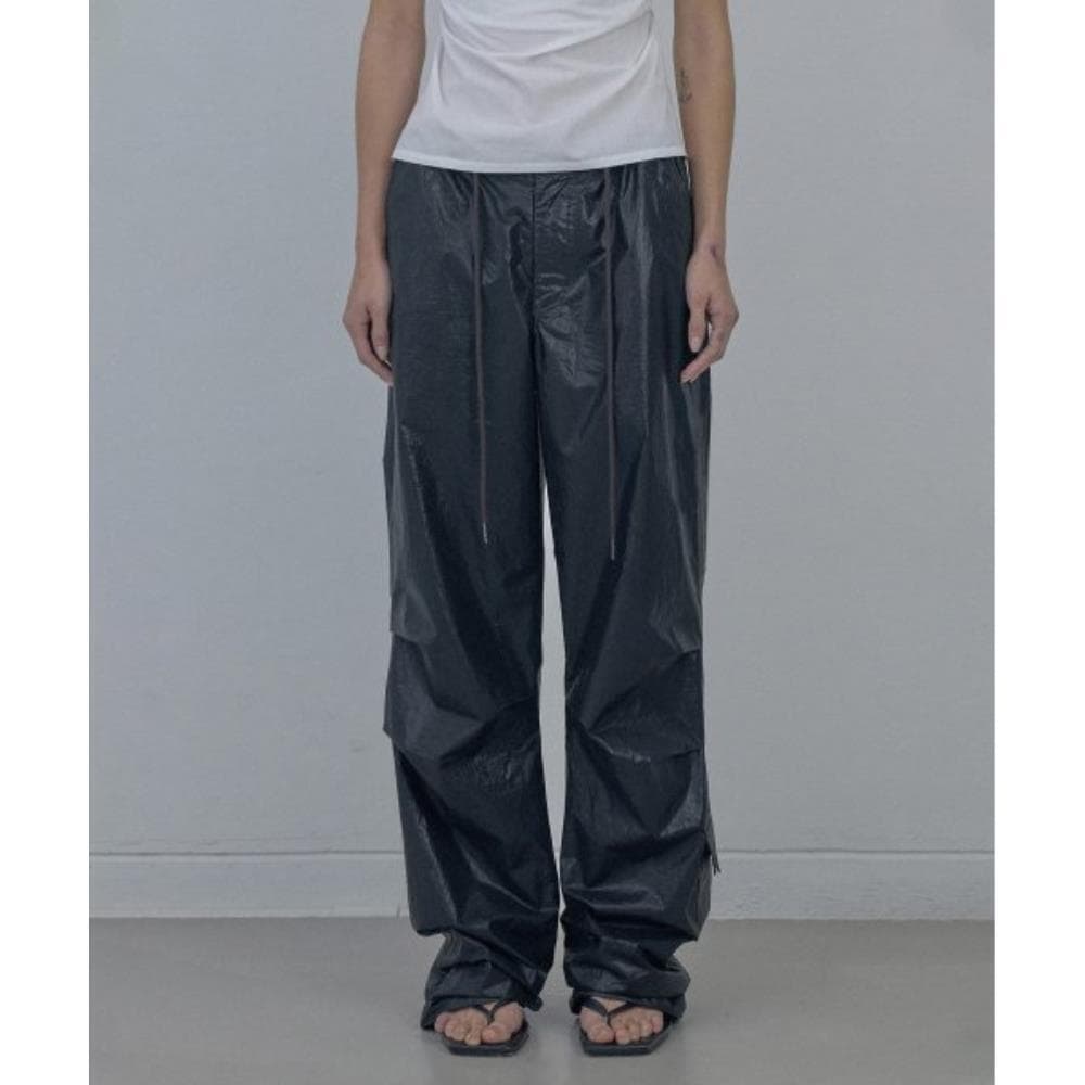スカルプター Glossy Parachute Pants Black SC24S406BK