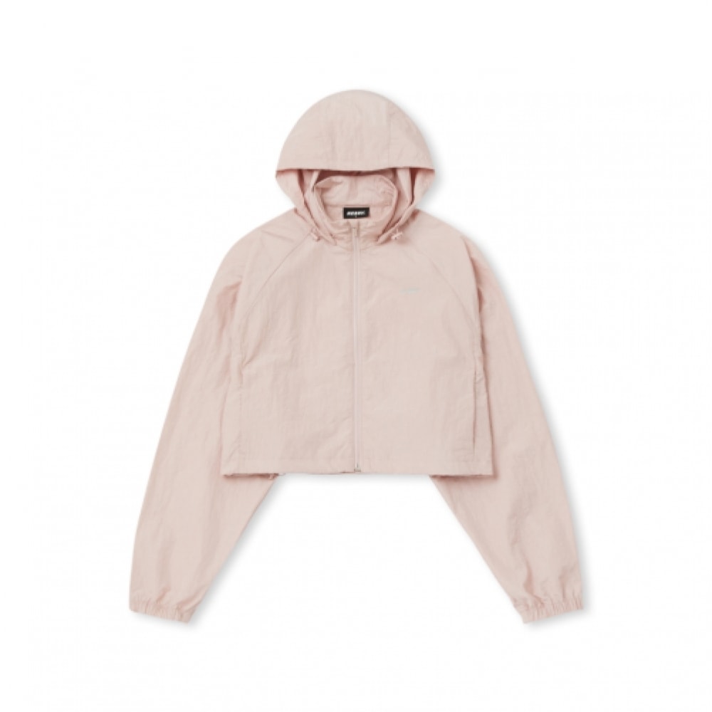 NERDY 女性用スリーブシャーリングウィンドブレーカーベビーピンク