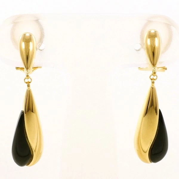 K18 18金 YG イヤリング オニキス ジュエリー 【中古】