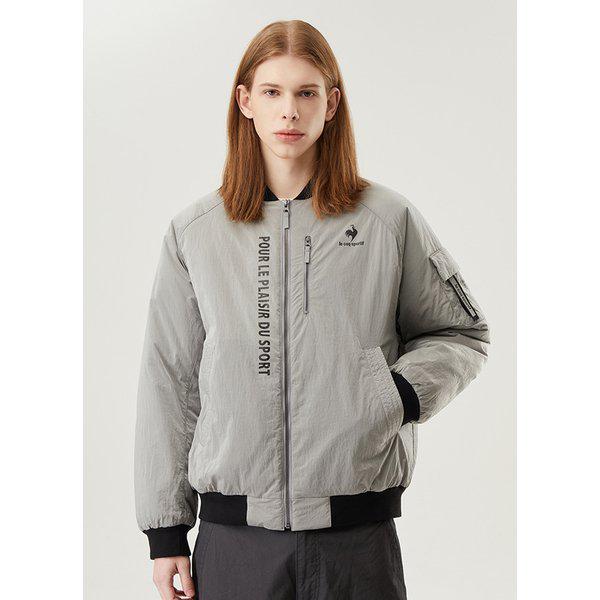 [シーズンオフ][60% OFF] AGA ユニ パッド入りボンバージャケット (男女共用) / ライトグレー (QP123GPD11)