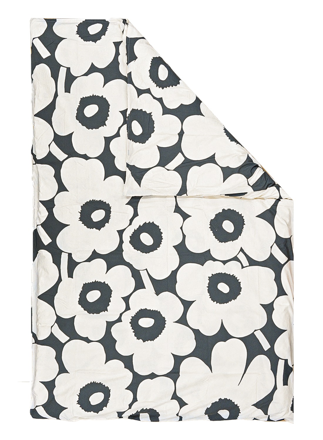 デュベカバー 150×210cm Unikko ウニッコ 掛け布団カバー シングル チャコール オフホワイト 72726 072726 910 74427-910 北欧雑貨 北欧デザイン 12,600円