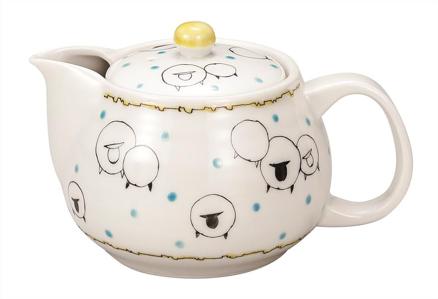 九谷焼いわたや ポット急須 ひつじちらし(網付)K9-620