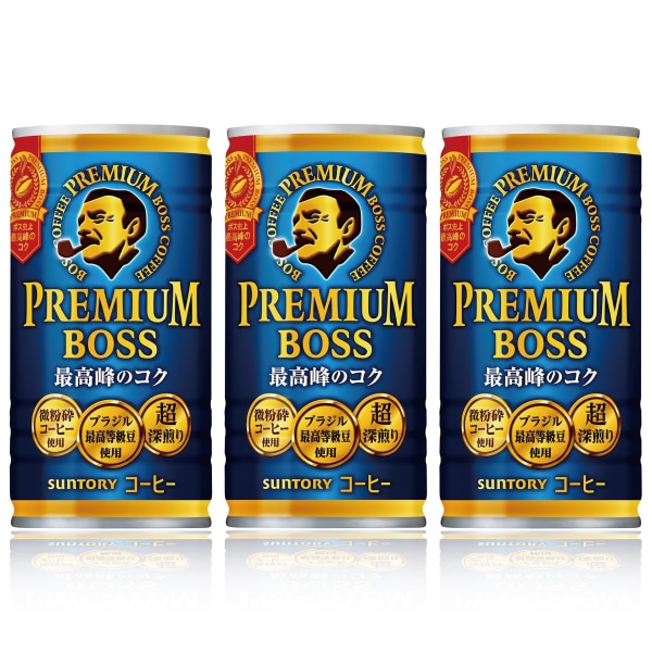 【セール】「90本」プレミアムボス　缶　185g　30本　3箱　サントリー　BOSS
