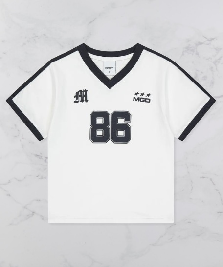 【mahagrid】25SS★ FOOTBALL RINGER TEE Shipping Begin 6/13]FOOTBALL RINGER TEE[BLACK] - MAHAGRID