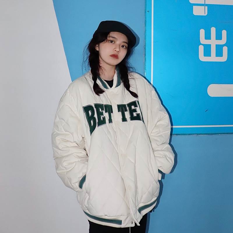 アウター ブルゾン ジャンバー レディース おしゃれ 大人可愛い 白 ホワイト 長袖 M L 個性的 レトロ ガーリー 大きめ オーバーサイズ カジュアル 襟なし 大人かわいい こなれ感 インスタ映え 6,012円