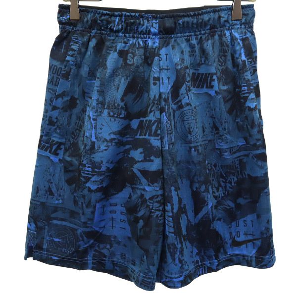 未使用 総柄 トレーニング ショートパンツ M ブルー系 メンズ