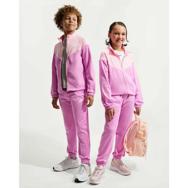 ジャージ キッズ ジュニア上下 トラックスーツ PK FZ 130-160cm 子供服 ピンク 速乾 長袖ジャケット ロングパンツ セットアップ スポーツウェア 子ども/HQ9315-503