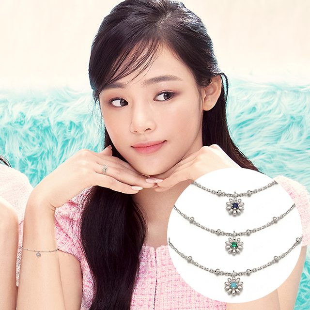 [単独+包装/ニュージーンズ着用] デイジー 誕生石 ブレスレット 12種 択1