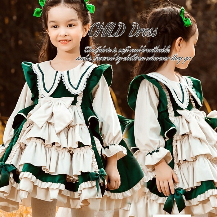 【大人気製品 急速出荷】ロリータワンピース 女子 子供服 プリンセスドレス キッズドレス ベビーロリータドレス 可愛い 赤ちゃん お宮参り 結婚式 ピアノ発表会 誕 七五三 ロリータ