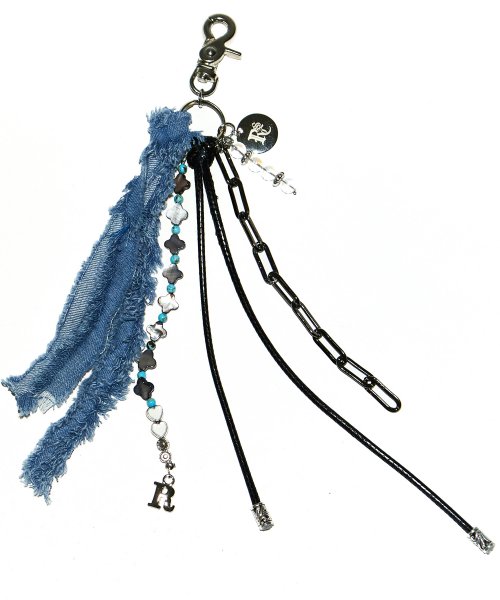 【RSSC】 DENIM RAW CUTTING KEY CHAIN : DENIM