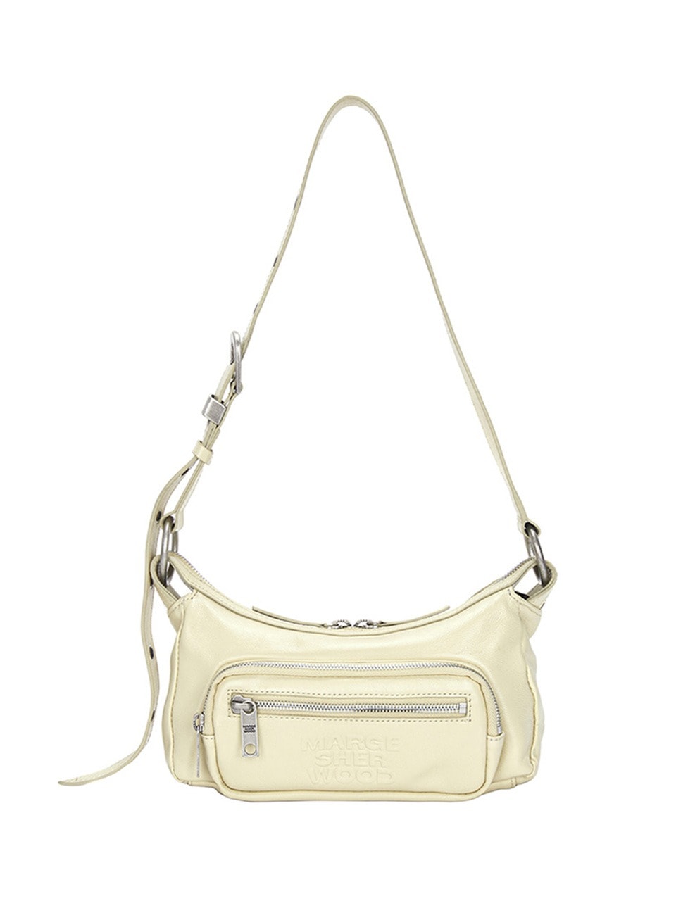【MARGESHERWOOD】 OUTPOCKET HOBO MINI : BLOND WOOD GLOSSY PLAIN