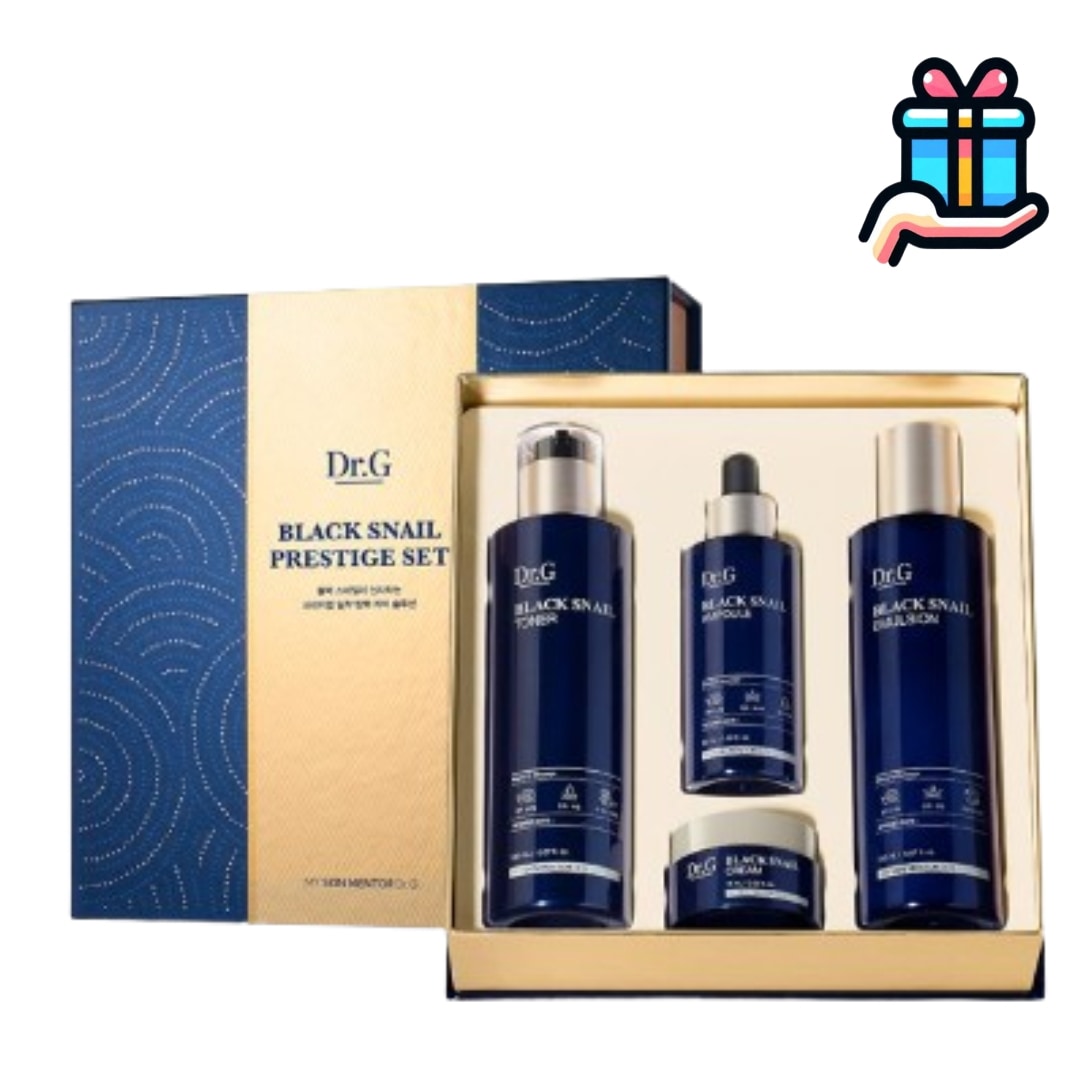 [スキンケアセット4種] ブラックスネイル プレステージ 4種 フル基礎セット トナー150ml+エマルジョン150ml+アンプル50ml+クリーム50ml 計4種セット 韓国コスメ つや 弾力 栄養 6,760円