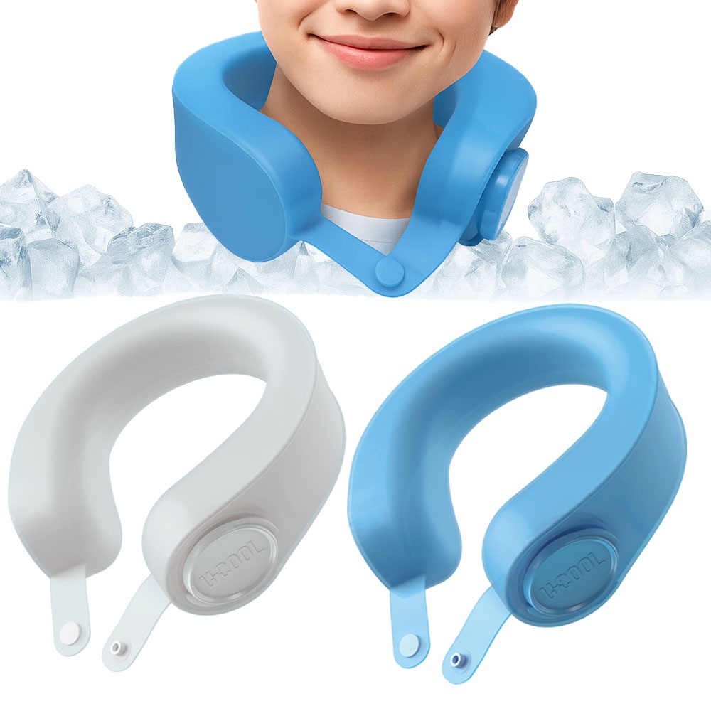 同色2個セット ユークール ネッククーラー シリコンアイスパック　ハンズフリー アイスネックリング 首を冷やす 冷却グッズ 首 太腿　熱中症対策 UN-427 UN-429冷温両用 瞬間冷感