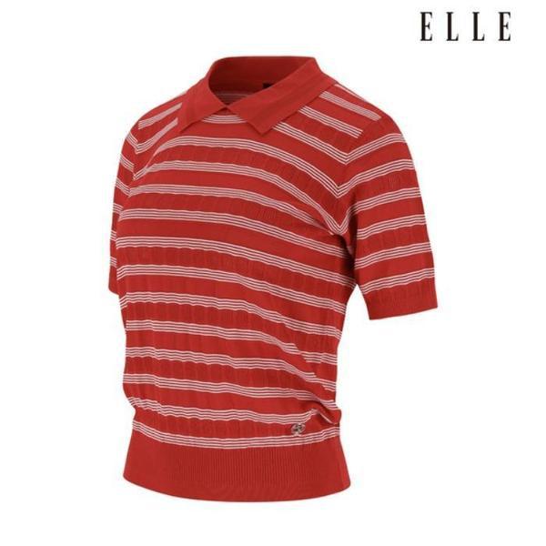 ゴルフセーブゾーン01 女性ストライプセーター 6L43603 500 (E45807568)